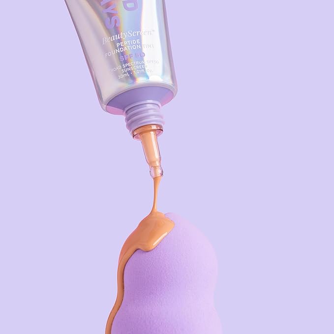 Naked Sundays BeautyScreen™ SPF 50 Mineral Peptide Foundation Tint 2-in-1 Skin Tint & Mineral Sunscreen- Radiant, Buildable Coverage, Acne-Safe (3.5 Light Medium Cool, 1.01 Oz)