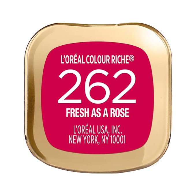 L'Oreal Paris Colour Riche Original Creamy, Hydrating Satin Lipstick with Argan Oil and Vitamin E, Fresh as a Rose, 1 Count