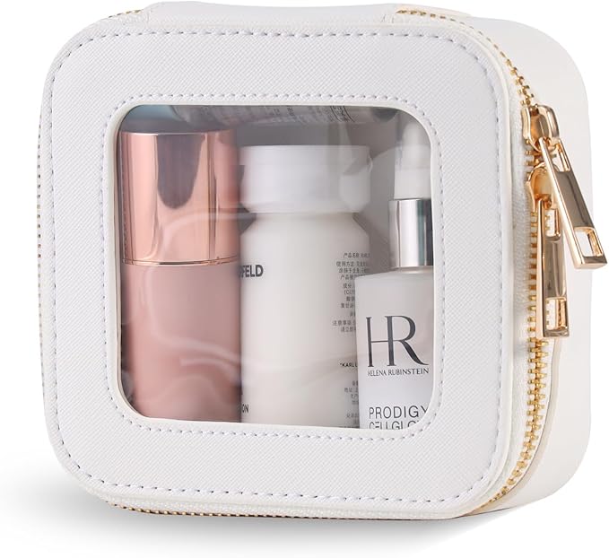 Mini Clear Makeup Bag Cosmetic Bags with Zipper,Travel Small Makeup Bag Organizer Case for Purse,Waterproof Clear Toiletry Bag for Women,Car Organizers and Storage