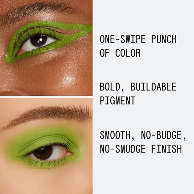 aboutface Matte Fluid Eye Paint Vertigo Flowers – High-Pigment Liquid Eyeshadow, Long-Lasting, No-Budge Matte Finish, Vegan & Cruelty-Free (Bright Green)