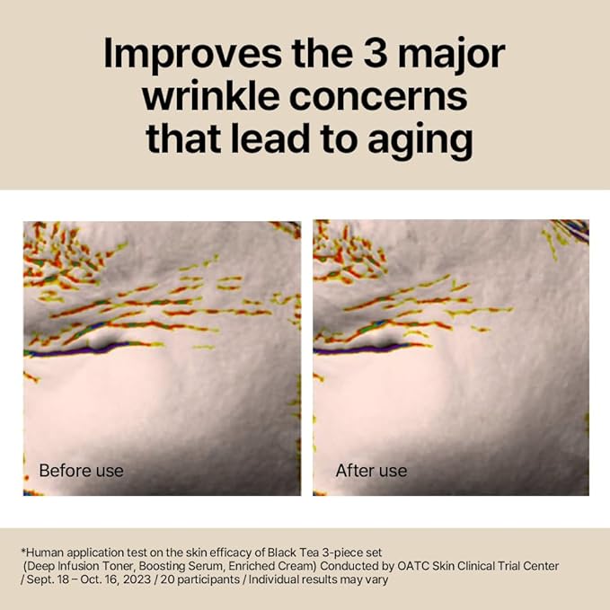 Pyunkang Yul PKY Black Tea Line Gift Box Set, Deep Nurishment for Anti-aging, Rich Moisture Toner, Revitalizing Serum & Nourishing Cream, Zero-Irritation (3-item set)