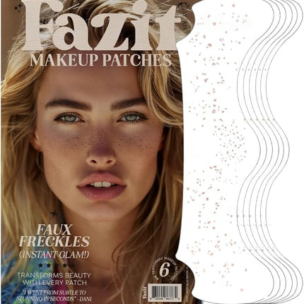Fazit Makeup Patches - Faux Freckles - Glow Up Make-Up Patches - Cute Glitter Makeup Accessories For Women - Cosmetic Glitter For Face