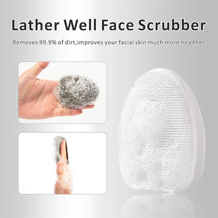 Silicone Face Scrubber,2 Pack Face Scrubber for Women Men, Manual Face Exfoliator Brushes Scrubber,Facial Cleansing Brush for Exfoliating Blackhead Remover Acne Pore Cleansing Massaging