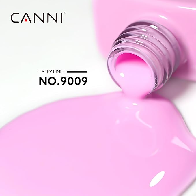 CANNI Pink Gel Nail Polish, 1Pcs Pink Gel Polish Color High Gloss Soak Off U V Nail Manicure Salon DIY