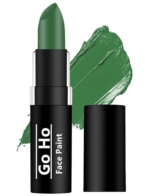 Go Ho Green Cream-Blendable Stick,Green Eye Black,High Pigment Face Body Paint,Hypoallergenic Camo/Hunting Face Paint Stick,Safe Facepaint for Halloween SFX Witch Makeup