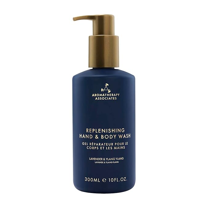 Aromatherapy Associates Replenishing Hand and Body Wash for Women & Men, Moisturizing Liquid Hand Soap & Bath Wash with Pump, Skin Care for All Skin Types, 10 fl. oz.