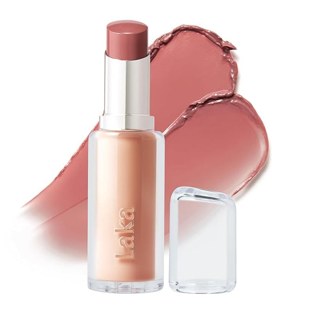 Laka 24HR Bonding Glow Lipstick, 3.7g/0.13oz., Long Lasting High-Shine Lipstick with Rich Color & Glassy Finish (#219 Fairy)