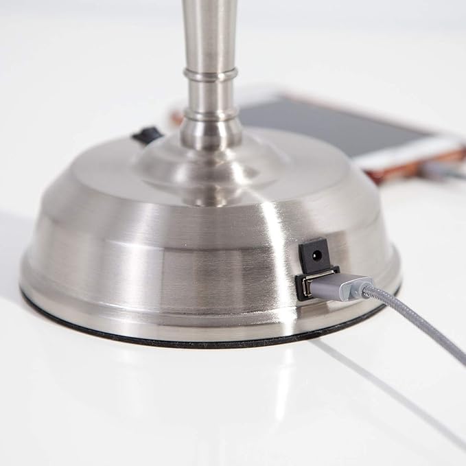 Zadro 11" Rechargeable LED Lighted Makeup Mirror with Magnification 10X/1X Tall 19" Desk Mirror with Lights USB Charging Port