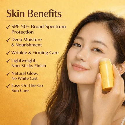Collagen Sun Grow balm SPF50 Brightening &Hydrating UV Shild for Glowing Skin Anti-Aging Korean Skincare 11g(0.38oz)