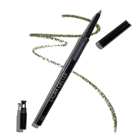 LAURA GELLER NEW YORK INKcredible Gel Eyeliner - Olive My Love - Waterproof Smudge-proof Eyeliner Pencil - Built in Sharpener