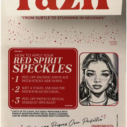 Fazit Makeup Patches - Red Speckles - Glow Up Make-Up Patches - Cute Glitter Makeup Accessories for Women - Cosmetic Glitter for Face