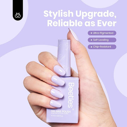 Beetles Pastel Purple Gel Polish - 1Pcs 15ml Lavender Purple Spring Gel Polish High Gloss UV Led Soak Off Nail Polish Nail Art Manicure Salon Periwinkle Color Nails