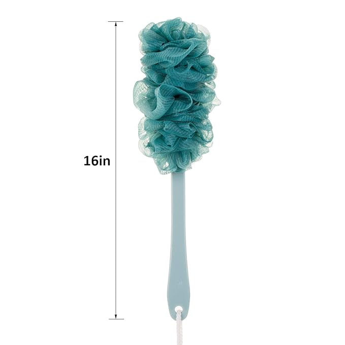 Back Scrubber for Shower,Loofah Long Handle Bath Body Brush,Soft Nylon Mesh Sponge for Shower,Loofah On a Stick for Men Women,Exfoliating Scrub Cleaning Luffa for Elderly (3Pack-NewMix)