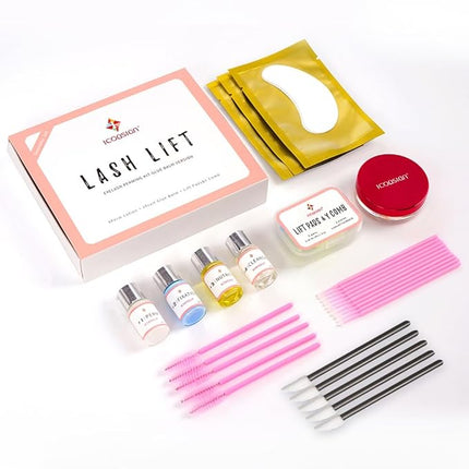 Lash Lift Kit with Lash Lift Balm | Gentle Formula | Instant Eyelash Perming, Lifting & Curling | Semi-Permanent Results | Salon & DIY Use | Complete Kit with Shields, Pads & Tools (Glue Balm Edition)