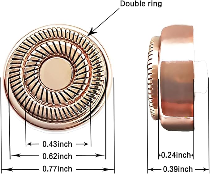 Facial Hair Remover for Women with 2 Pack Replacement Heads Gold