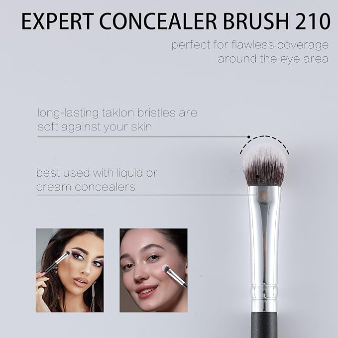 ENERGY Kitten Paw Concealer Brushes Set Under Eye Setting Powder Makeup Brushes for Liquid Cream Powder Makeup Blending Buffing Nose Contouring Small Foundation Brushes Set