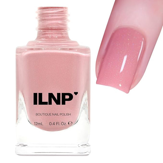 ILNP Full Bloom - Creamy Peachy Pink Holographic Nail Polish
