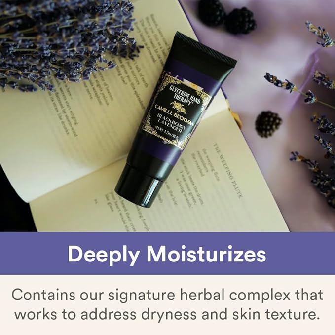 Camille Beckman Hand and Body Duet Set, Silky Body and Glycerine Hand Cream, Blackberry Lavander