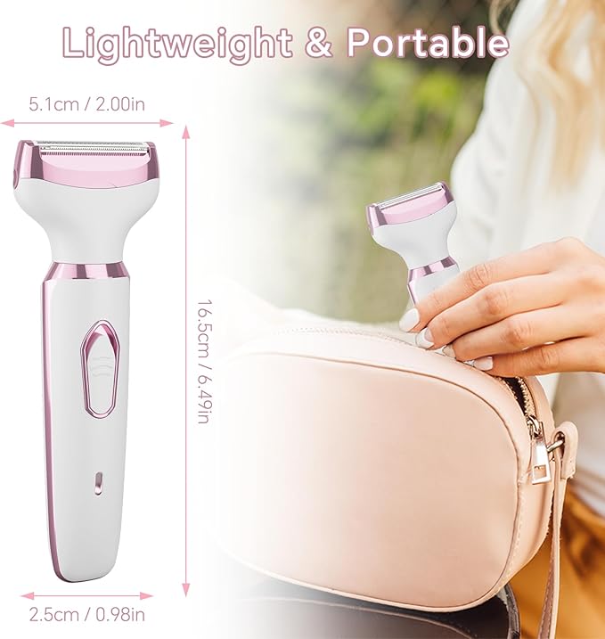 RUIM Electric Razors for Women, 4-in-1 Bikini Trimmer, Waterproof Electric Shaver for Women, Rechargeable Painless Pubic Hair Trimmer