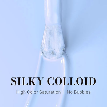 MelodySusie 15ML Gel Nail Polish,Blue Macaron Color Nails Soak Off UV LED Light Blue Gel Polish Gift for Women Nail Art Manicure Salon DIY Nail Design Decoration at Home-253-A2103