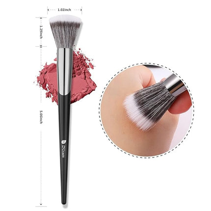 DUcare Stippling Blush Brush, Cheek Brush, Professional Brush for Blush, Bronzer & Foundation, Duo-Fiber Makeup Brush for Liquid, Cream, Putty & Powder(V07)