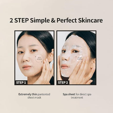 HEVEBLUE Black Yuja Bean Makeup Spa Mask Pack 10ea - 0.8 Fl. Oz of Ampoule Per Sheet, Nourishing, Sensitive Skin, Korean Skincare, Aesthetic, Moisturizing, Vegan, Hypoallergenic, K-Beauty