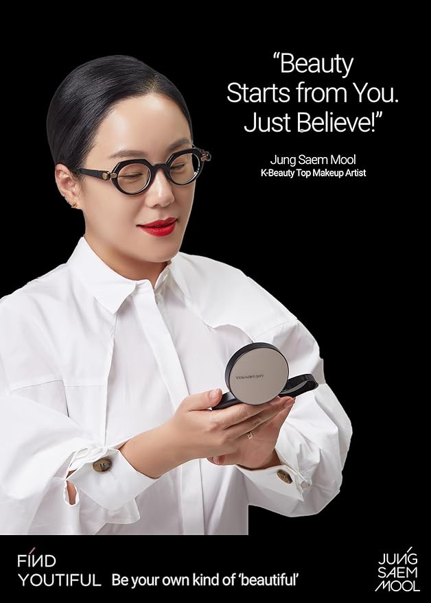 [JUNGSAEMMOOL OFFICIAL] Essential Skin Nuder Cushion (05 Light) | Refill not Included | Natural Finish | SPF50 Broad Spectrum | Korean Makeup Artist Brand | Cream Foundation