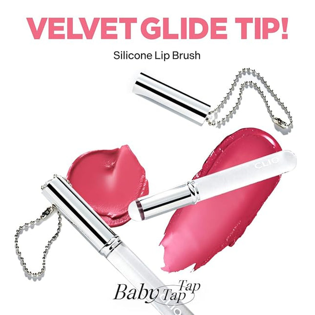 CLIO Silicone Lip Brush, Multi-purpose Makeup Blending Brush with Lid for Lipstick, Lip Gloss, Balm | K-Beauty Reusable Lip Applicator