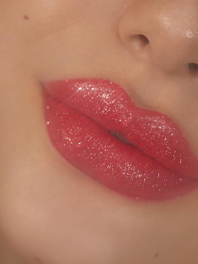 SHEGLAM Lip Dazzler Glitter Kit Long-Lasting Glitter Lip Gloss Sexy Super Stay Non-Sticky Shiny Liquid Kit Lipstick Y2K-Red Carpet