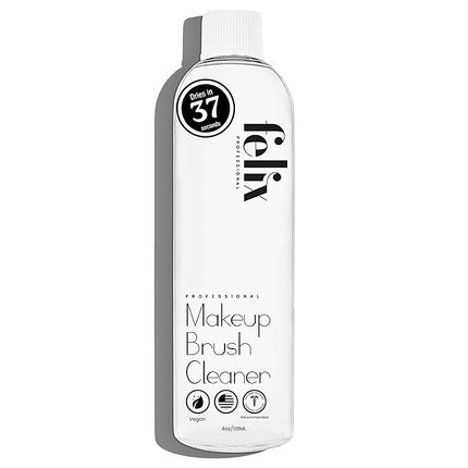 Liquid Makeup Brush Cleaner Solution | Rinsless, Quick Drying, Hydrating, Fragrance Free | for Natural and Synthetic Make-up Brushes (4 Fl oz)