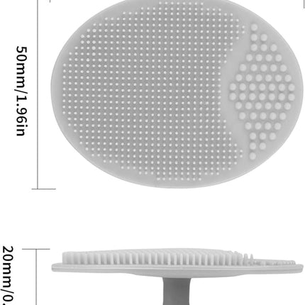 Silicone Face Scrubbers Exfoliator Brush-Facial Cleansing Pads Precision Pore Cleansing Pad Acne Removing Face Brush-2 Pack, Grey and White