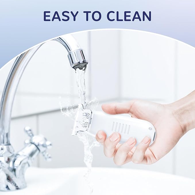 SweetLF Bikini Trimmer for Women-Pubic Hair Trimmer for Women's Legs, Arms & Bikini Line, Body Hair Trimmer with 3 Guards, Type-C Charging, Portable, White