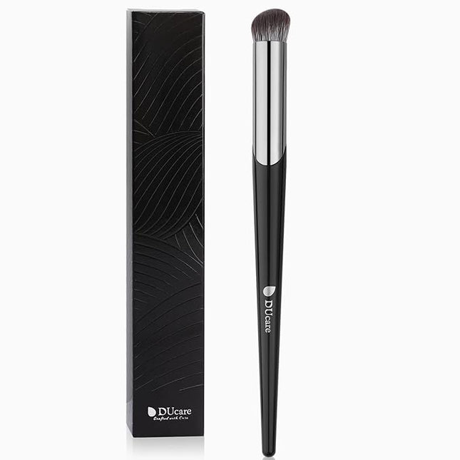 DUcare Concealer Brush Under Eye, Angled Small Nose Contour Brush, Mini Thin Slanted Foundation Dark Circles Puffiness, Puffy Face Eyebrow Eyes, Liquid Cream Blending