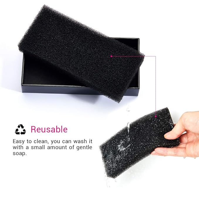 Jessup Makeup Brush Cleaner, Dry Makeup Brush Cleaner Sponge Quick Removal Color, A001