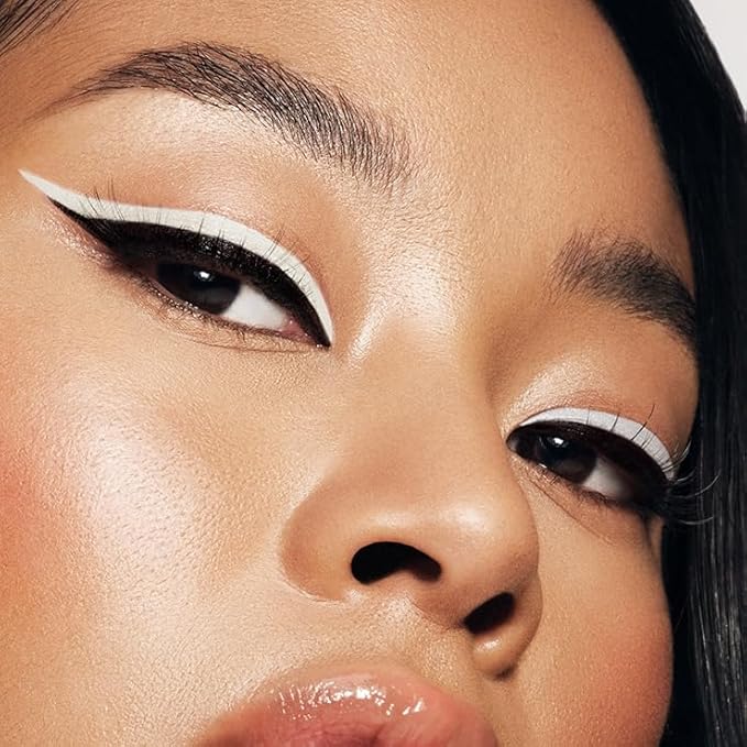 MAKE Beauty Liquid Line Waterproof Liquid Eyeliner Pen. Smudge-Proof Felt Tip for Precise Application of Lines, Wings, and Graphics. Long Lasting Eye Liner - Shade, Optical. White Eyeliner