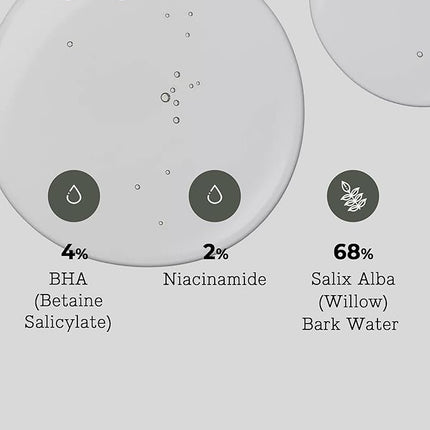 COSRX Niacinamide 2% + BHA 4% Blackhead Exfoliant Toner 3.38 fl.oz / 100ml, Korean Toner, Blackhead Remover, Pore Minimizer for Enlarged Pores, for All Skin Types, Korean Skin Care