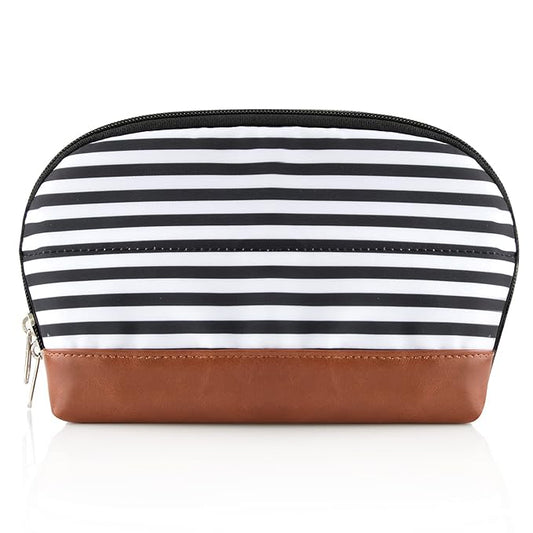 Ethereal Travel Cosmetic Bag, Large Capacity Makeup Bags for Women Stripe Make up Brush Organizer Bag