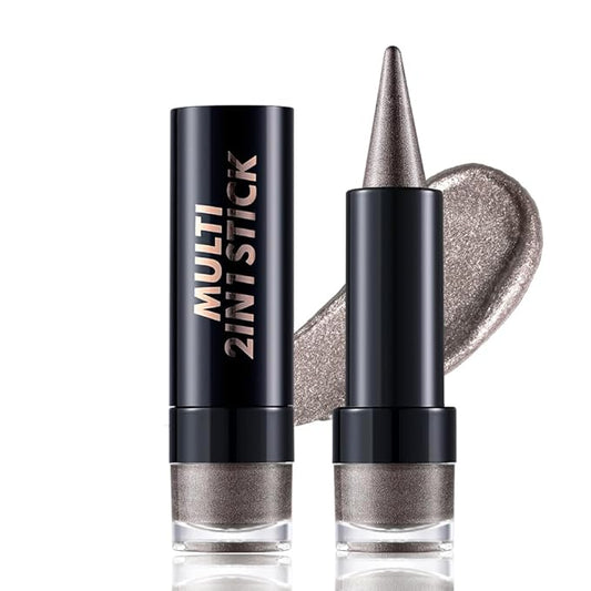 AMY'S DIARY Mocha Mis Eye shadow & Eyeliner Stick 2-in-1, Cream Eyeshadow Pencil + Gel Eyeliner | Waterproof, Smudge-Proof Eye Makeup Crayon for woman, Face & Lip | Twist-Up Eye Shadow Pen