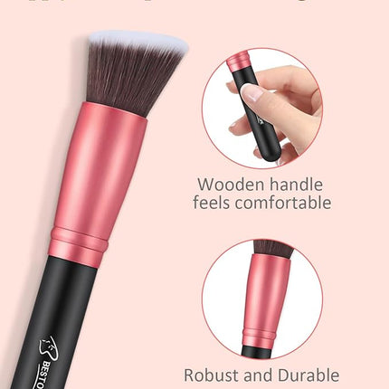 BESTOPE PRO Makeup Brushes 16 Pcs Makeup Brush Set, Blending Brush for Foundation, Premium Synthetic Powder Concealers Makeup Brushes for Eyes and Face, Eye Shadows Brushes, Eyeliner Make Up Brushes