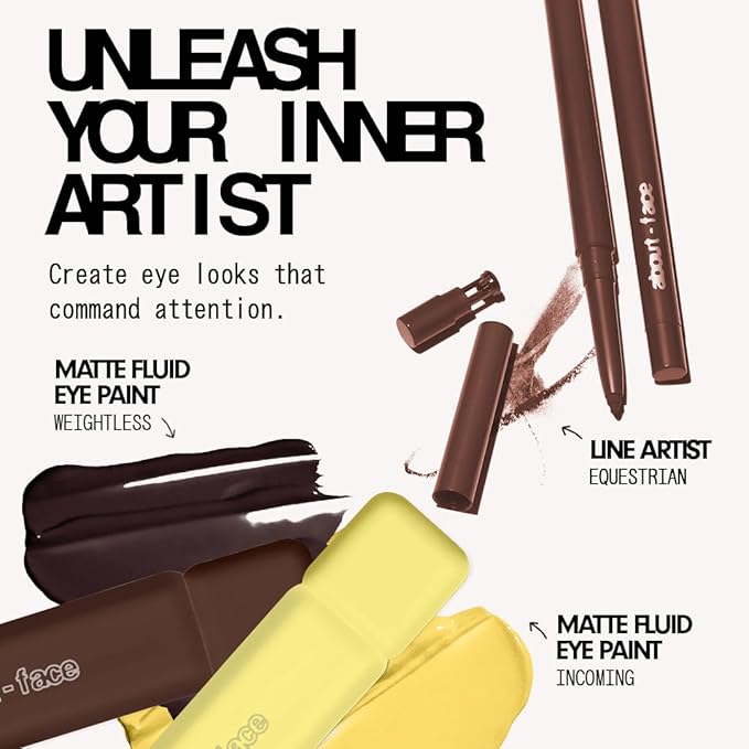 about-face Matte Fluid Eye Paint Incoming – High-Pigment Liquid Eyeshadow, Long-Lasting, No-Budge Matte Finish, Vegan & Cruelty-Free (Mellow Yellow)