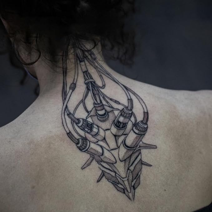 Large Temporary Tattoos Women Temporary Neck Tattoos Temporary Realistic Flower Chest Tattoo for Adults (Temporary Tattoos Sticker 54)