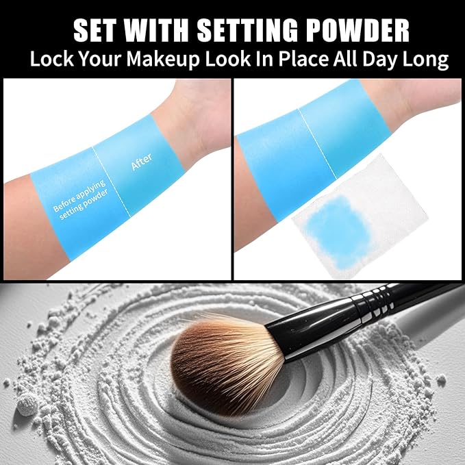 Cream-Blendable Light Blue Face Paint Stick, Portable Eye Black Stick for Sports, Full-coverage Cream Face Paint for Halloween Cosplay SFX Corpse Bride Sally Makeup Costume Parties