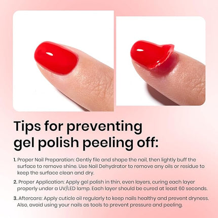 Beetles Red Gel Nail Polish Set 3Pcs 15ml – Cherry Red Soak Off UV/LED Gel, Long-Lasting High Gloss & Holiday Nail Colors, Salon Quality DIY Nails at Home