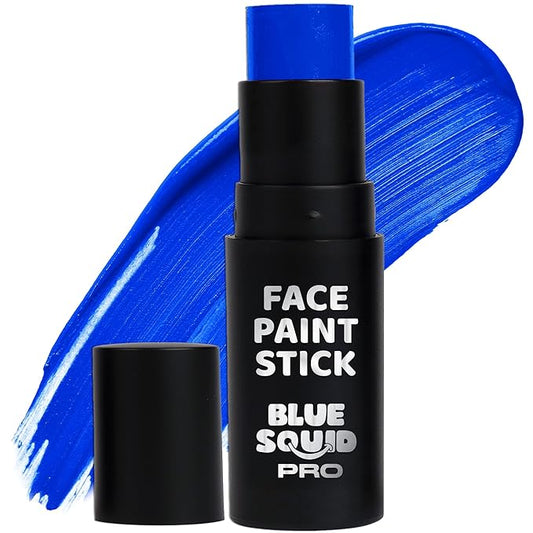 Blue Squid PRO Blue Face Paint Stick - Waterproof Blue Body Paint for Skin Adults & Kids Eye Black Baseball, Eyeblack Softball - Hypoallergenic Twist-Up Non-Toxic Makeup Stick for Cosplay, Sports, SFX