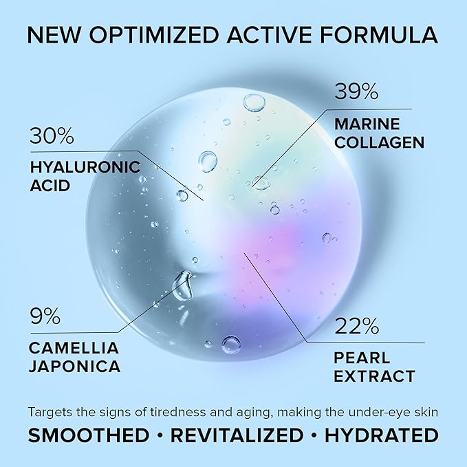 MAREE Eye Gels 2 PACK - Under Eye Patches for Puffy Eyes and Dark Circles with Natural Marine Collagen & Hyaluronic Acid - Anti-Aging Masks for Face to Soothe Puffiness