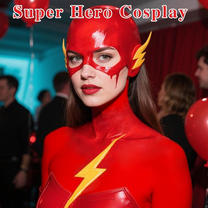 Red Face Paint Stick,Water-Based Red Body Paint Stick,Washable Full-Coverage Halloween Face Painting for Clown Devil Joker Skull Costume,Professional SFX Makeup for Cosplay,1.06 OZ