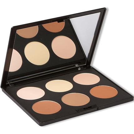 Elizabeth Mott Bronzer Contour Kit & Highlighter Powder Makeup – 6 Blendable Shades for a Natural Sun-Kissed Glow – Long-Lasting, Lightweight, Cruelty-Free & Paraben-Free Face Makeup