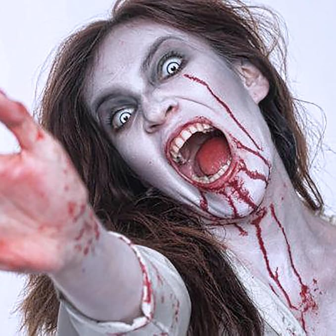 Mysense Light Grey Face Body Paint,Water Based Washable Face Paint,Non-toxic Cream Body Paint for Adults and Children Halloween Costume SFX Skull Zombie Goth Raven Cosplay Makeup,0.6oz