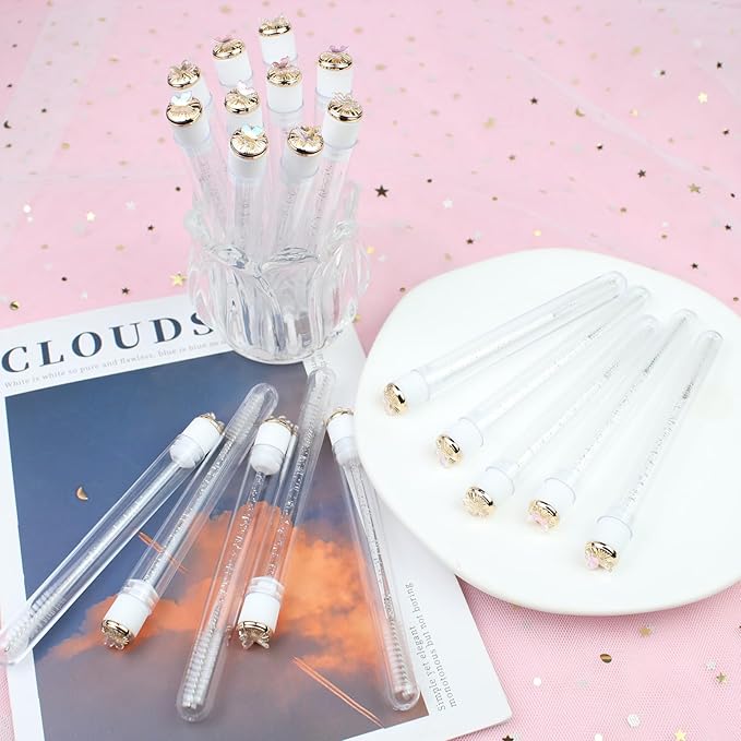20 Sets Mascara Wand Tube Set Butterfly Mascara Brushes Eyelash Spoolies Brush Makeup Tool Applicator Eyelash Brush Tubes Makeup Brush (Butterfly-MIX)