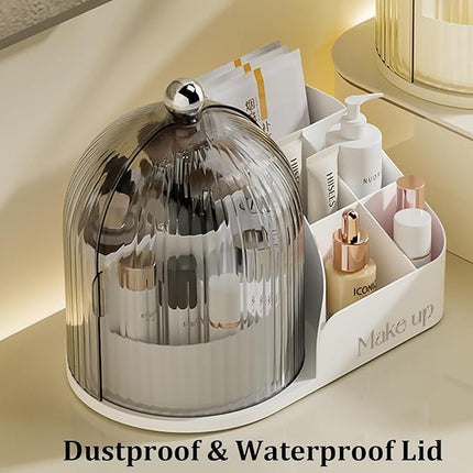 ONXE Makeup Organizer with Drawers,Large Capacity Perfume Organizer,Vanity,Bathroom,Bedroom Countertop Storage for Cosmetics, Perfume, Brushes, Eyeshadow, Skincare,Lipstick, Nail Polish (White-Large)